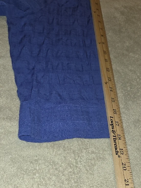 Penningtons Royal Blue Textured Button-Front Tunic - Picture 10 of 10